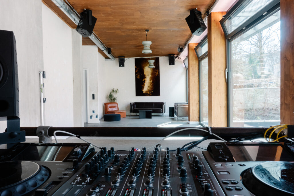 The listening room and DJ booth at GIRI
