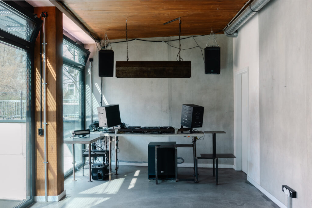 Sound system and booth inside GIRI