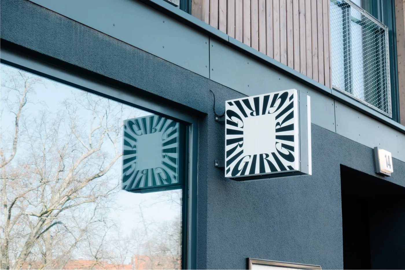 The GIRI sign outside the building